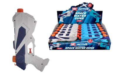 24Cm Space Water Gun In Display Box 2 Asst Colours 24Cm Space Water Gun In Display Box 2 Asst Colours