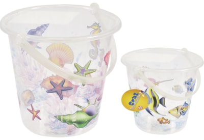 kandy Transparent Bucket With Sealife Print (TY4929)