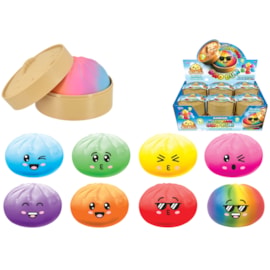 Rainbow Squishy Bao Bun In Dumpling Case (8 Asst) Rainbow Squishy Bao Bun In Dumpling Case (8 Asst)