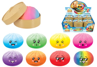 Rainbow Squishy Bao Bun In Dumpling Case (8 Asst) Rainbow Squishy Bao Bun In Dumpling Case (8 Asst)