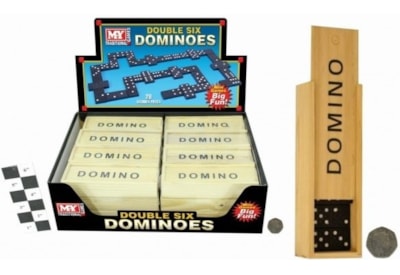 M.y Dominoes In Wooden Box M.y Dominoes In Wooden Box