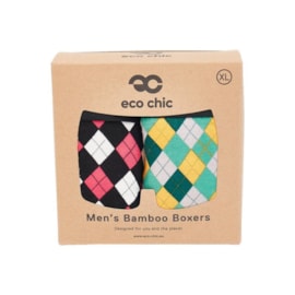 Eco Chic Argyle Bamboo Underpants 2pk Medium (U01-M)