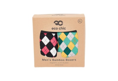 Eco Chic Argyle Bamboo Underpants 2pk Large (U01-L)