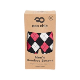 Eco Chic Fuchsia Argyle Bamboo Underpants Large (U01FS-L)
