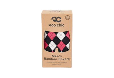 Eco Chic Fuchsia Argyle Bamboo Underpants Medium (U01FS-M)