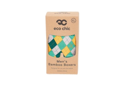 Eco Chic Green Argyle Bamboo Underpants Large (U01GN-L)
