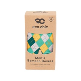 Eco Chic Green Argyle Bamboo Underpants Medium (U01GN-M)