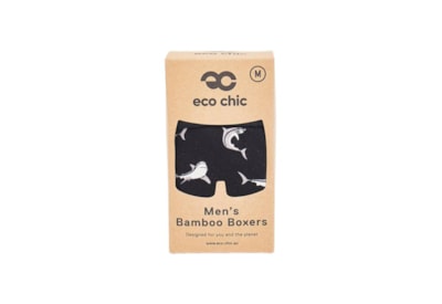Eco Chic Black Sharks Bamboo Underpants Medium (U07BK-M)