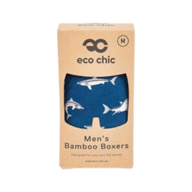 Eco Chic Blue Sharks Bamboo Underpants Medium (U07BU-M)