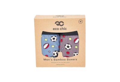 Eco Chic Sports Balls Bamboo Underpants 2pk Medium (U08-M)