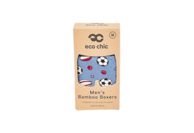 Eco Chic Blue Sports Balls Bamboo Underpants Medium (U08BU-M)