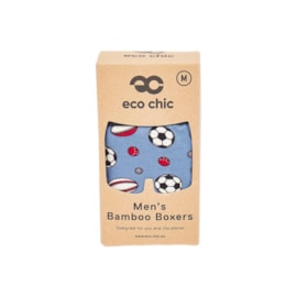 Eco Chic Blue Sports Balls Bamboo Underpants Large (U08BU-L)