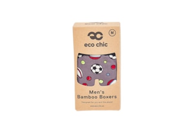 Eco Chic Grey Sports Balls Bamboo Underpants Medium (U08GY-M)