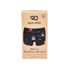 Eco Chic Black Yachts Bamboo Underpants Medium (U09BK-M)