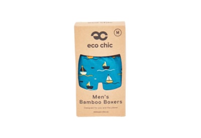 Eco Chic Teal Yachts Bamboo Underpants Xlarge (U09TL-XL)