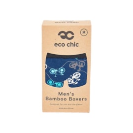 Eco Chic Navy Bikes Bamboo Underpants Large (U10NY-L)