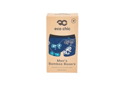 Eco Chic Navy Bikes Bamboo Underpants Large (U10NY-L)