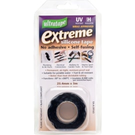 Ultratape Extreme Silicone Repair Tape 25mm x 3m (EX-25X3BK-UL)