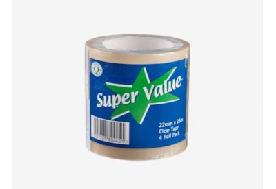 Ultratape Super Value Clear Tape 4 Roll Pack (RT03082225ES4)