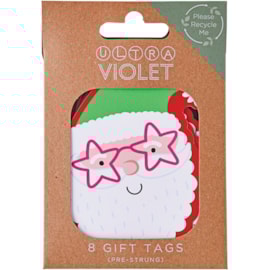 Neon Santa 8 Pack Gift Tags Neon Santa 8 Pack Gift Tags
