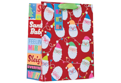Neon Santa Gift Bag Large Neon Santa Gift Bag Large