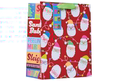 Neon Santa Gift Bag Large