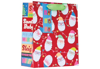Neon Santa Gift Bag Medium Neon Santa Gift Bag Medium