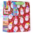 Neon Santa Gift Bag Medium