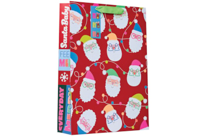 Neon Santa Gift Bag X/large Neon Santa Gift Bag X/large