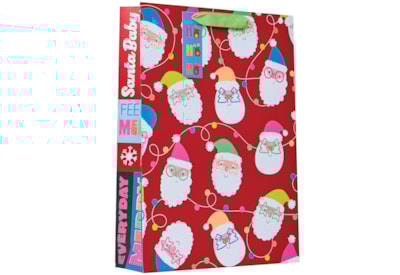 Neon Santa Gift Bag X/large