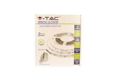 V-tac Ip20 Led Warm White Strip Light Kit 5m (VTWWSTRIPKIT-IP20)