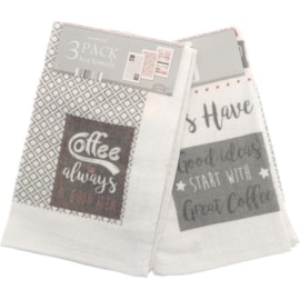 Velour Tea Towels Coffee 3pk (KTS163777)