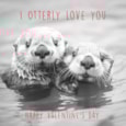 Ling Otters Hugging Valentines Day Card Ling Otters Hugging Valentines Day Card