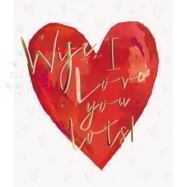 Ling Valentine Wife Big Red Heart With Gold Type