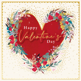 Heart & Roses Valentine Day Card (VKKA0020W)