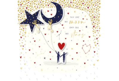 Moon & Stars Valentine Day Card (VKKA0021W)