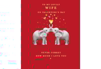 Ling Two Elephants Valentines Day Card Ling Two Elephants Valentines Day Card