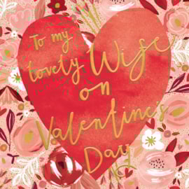 Ling Valentine Wife Floral Pattern With Red Heart