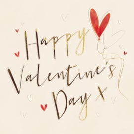 Ling Valentine Gold Type With Hearts Balloons