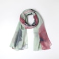 Water Colour Floral Summer Scarf Moss Green