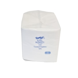 2Ply White Cocktail Napkins