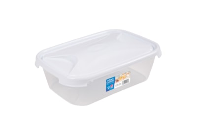 Wham Cuisine Rect Food Box & Lid Clear/ice White 1.6lt Wham Cuisine Rect Food Box & Lid Clear/ice White 1.6lt
