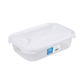 Wham Cuisine Rect Food Box & Lid Clear/ice White 800ml (12370)