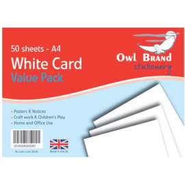 White Card A4 50 sht (OBS08)