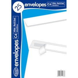 White Peel & Seal Envelope C4 25s White Peel & Seal Envelope C4 25s