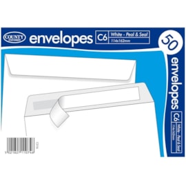 White Peel & Seal Envelope C6 50s White Peel & Seal Envelope C6 50s