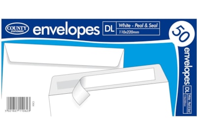 White Peel & Seal Envelope Dl 50s (C504)