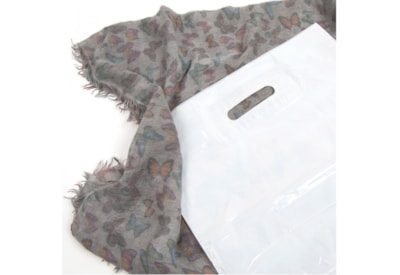 White Polythene Patch Handle Carrier Bag 15x18" 50's White Polythene Patch Handle Carrier Bag 15x18" 50's