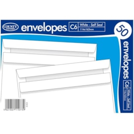White Self Seal Envelope C6 50s White Self Seal Envelope C6 50s