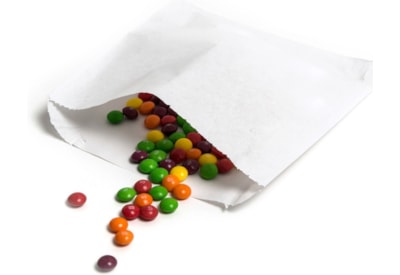 White Sulphite Paper Bags Strung 5x5" 1000s White Sulphite Paper Bags Strung 5x5" 1000s